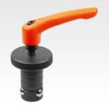Позиционирующий цилиндр Ball Lock, сталь, с зажимной рукояткой