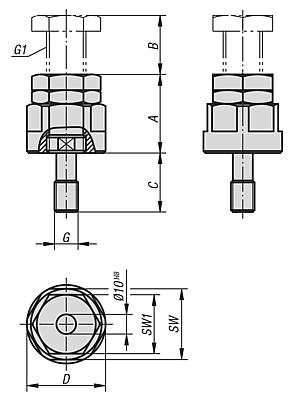 Подпоры регулируемые
