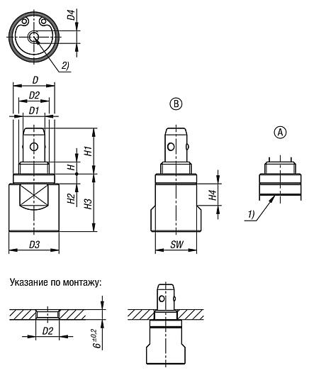 Позиционирующие цилиндры из нержавеющей стали, пневматические