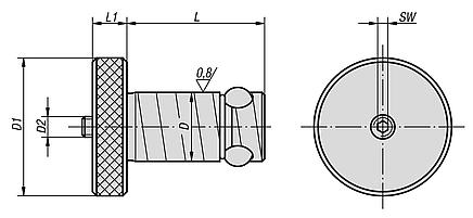 Позиционирующие цилиндры стальные Ball Lock