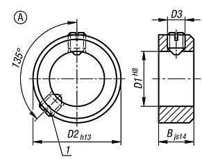 Регулировочные кольца DIN 705, сталь, форма A, паз