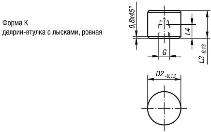 Втулки круглые, форма К