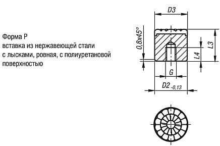 Втулки круглые, форма Р