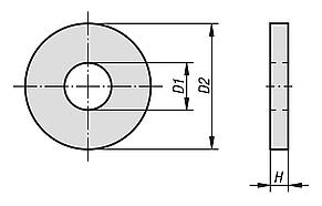 Шайбы для зажимных приспособлений, DIN 6340