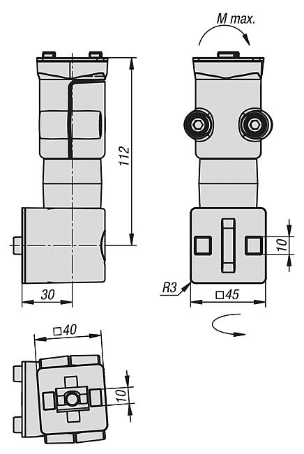 Соединительные фрикционные шарниры, 40/45 тип B