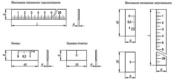 Шкалы из нержавеющей стали самоклеящиеся