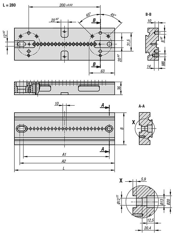 Плиты основания 5-осевой зажим compact