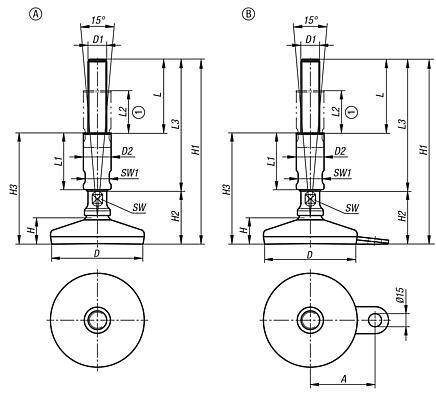 Регулируемые опоры в исполнении Hygienic DESIGN