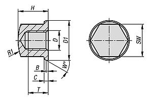 Колпачковые гайки, компактная в исполнении Hygienic DESIGN