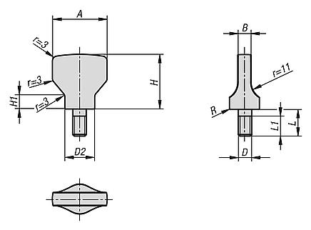 Барашковый винт для уплотнительных и подкладных шайб Hygienic USIT® Freudenberg Process Seals