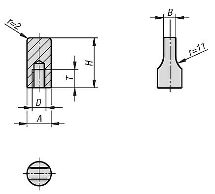 Барашковые гайки, узкие в исполнении Hygienic DESIGN